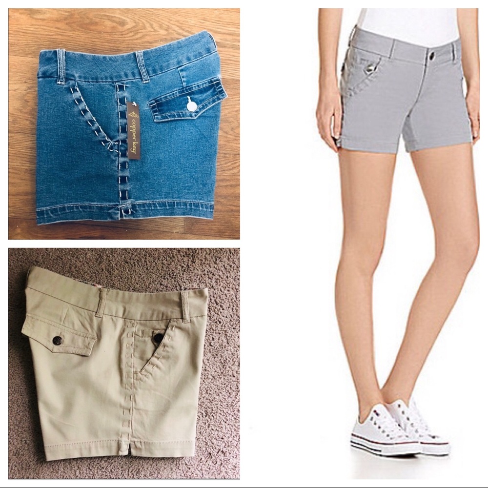 NWT Copper Key Whip Stitch Shorts